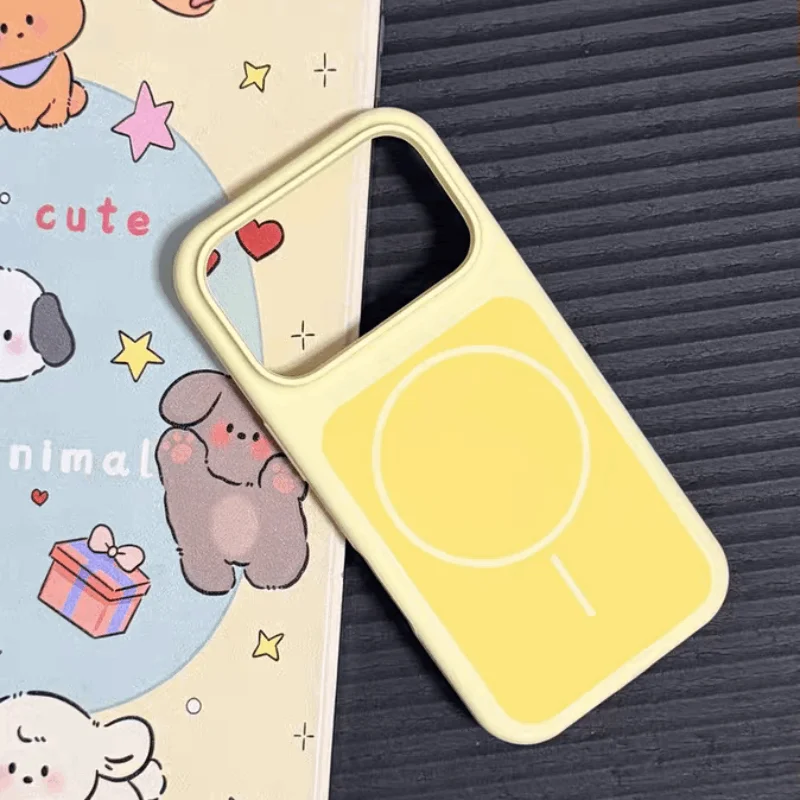 Silicone Dual-Color Matte Shockproof Magnetic Case