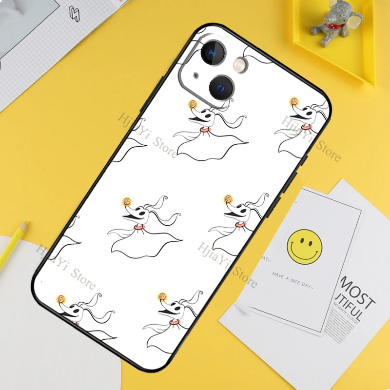 Gothic Romance Halloween Phone Case featuring Jack and Sally Design
