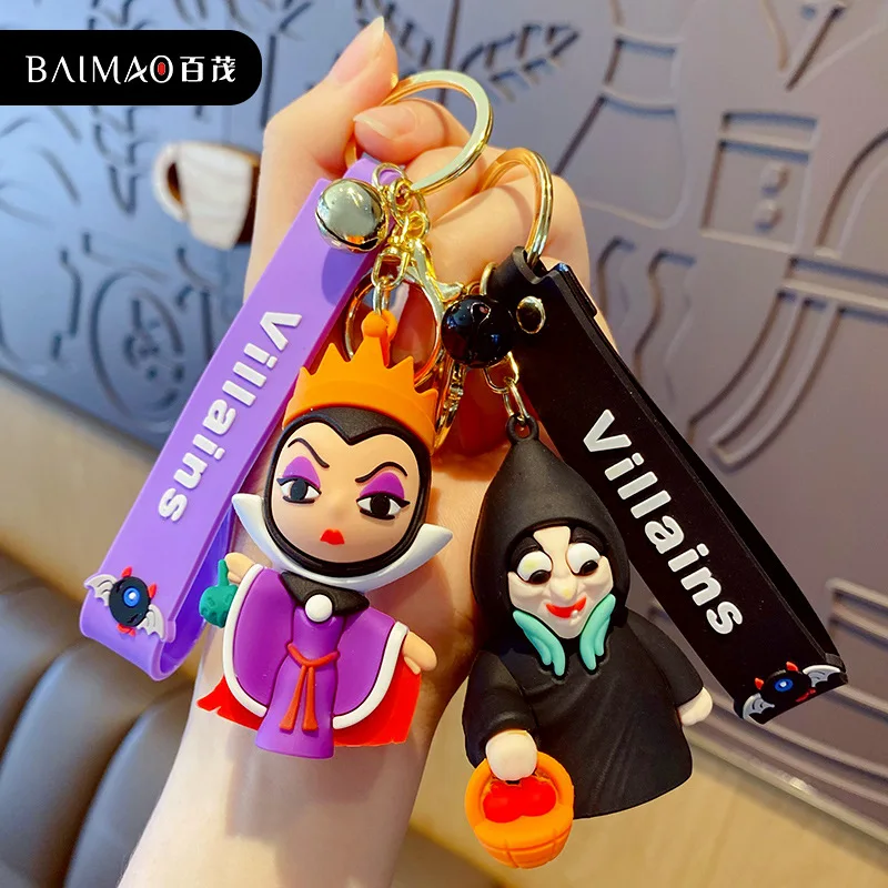 Брелок для ключей из мультфильма Disney силиконовый брелок с кулоном в виде злодея