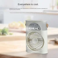 Ventilateur de refroidissement Lenovo, ventilateur électrique USB, humidificateur portable, lumière de nuit LED, ventilateur 3 en 1, climatiseur adapté à la maison et au bureau 2
