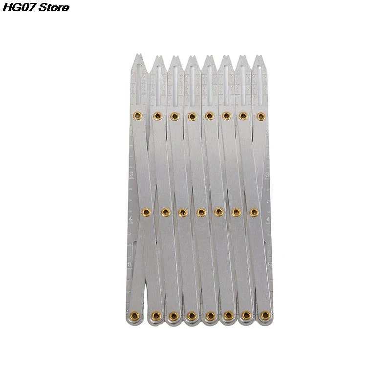 Silver Buttonhole Spacer Expanding Crafting Guide Rule Sewing Gauge