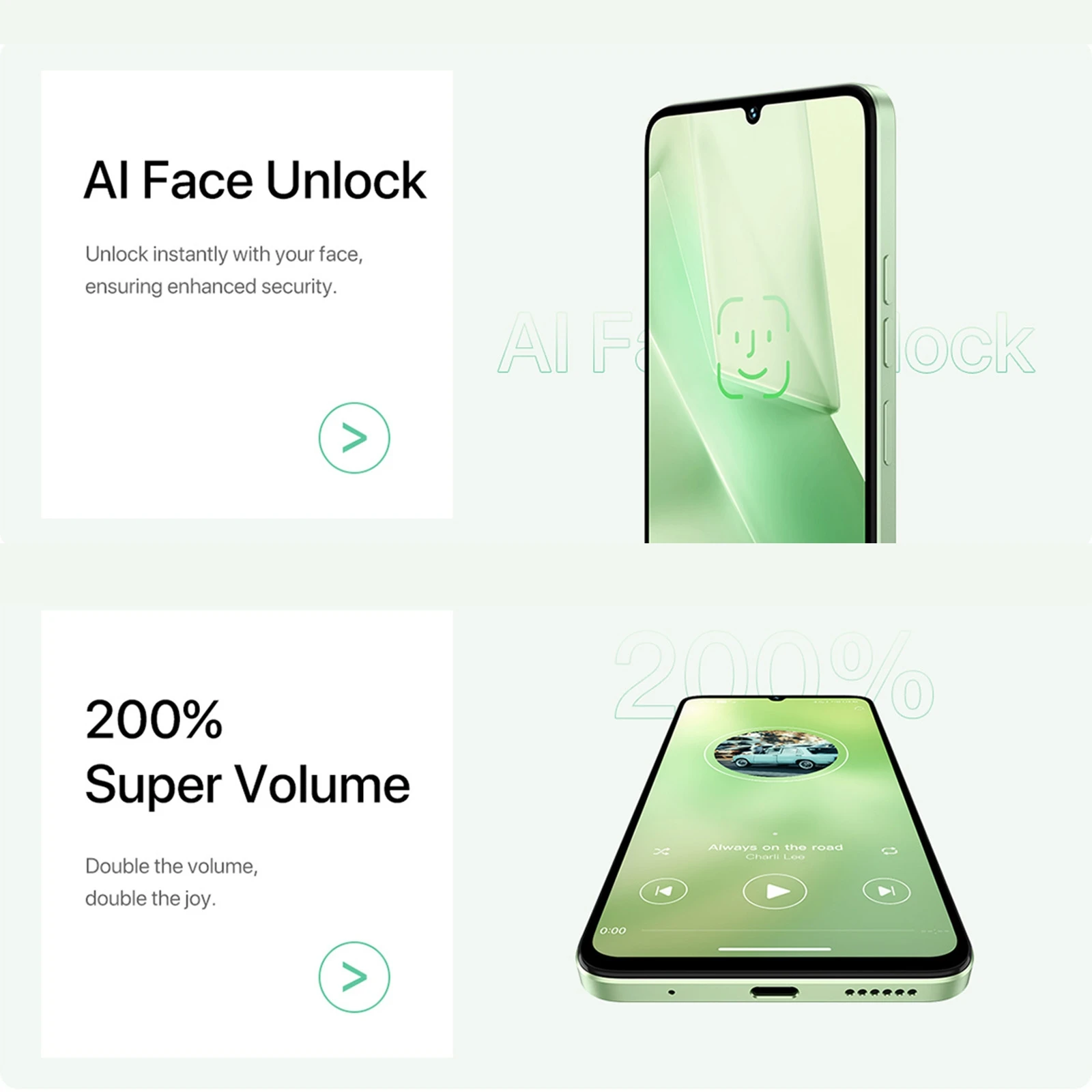 UMIDIGI G9A Smartphone 4GB+64GB 6.75 inch UNISOC Octa Core 13MP Camera 5000mAh Battery Dual SIM Card 4G Android 14 Cellphone 5