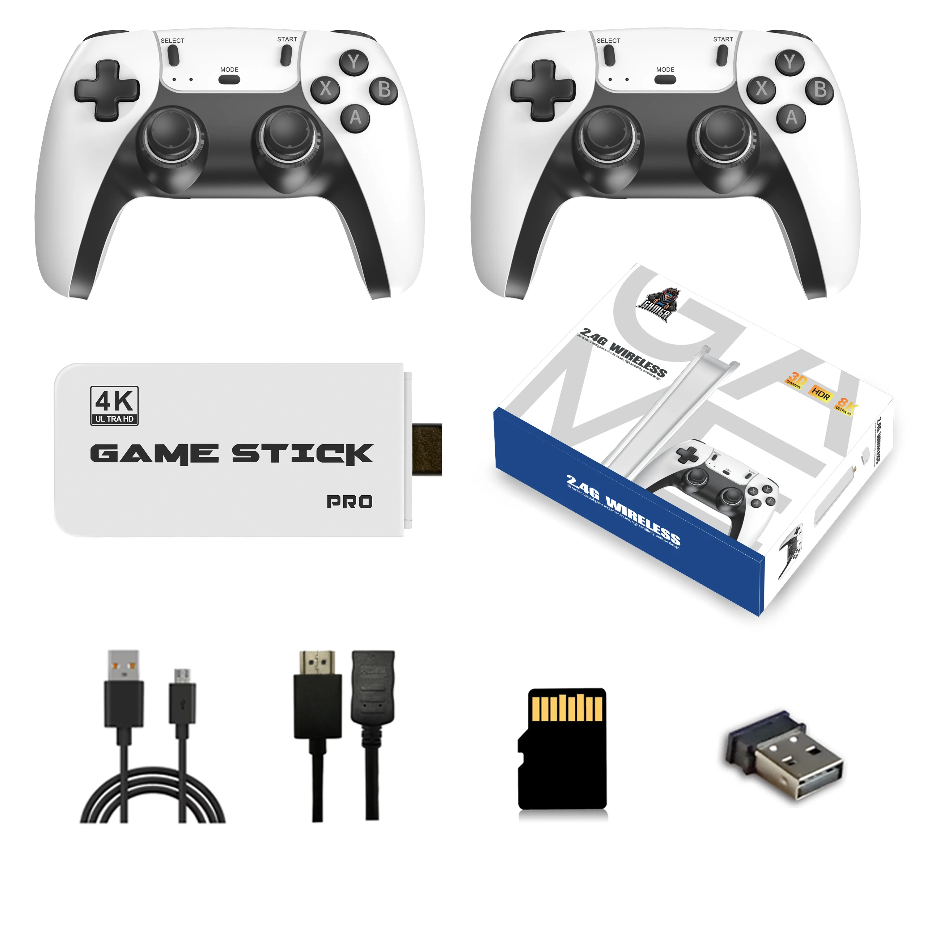 Consola de videojuegos 4K TV Game Stick M15, 40000 +/50000 juegos integrados, mando inalámbrico de 128G, mando Retro - Image 6
