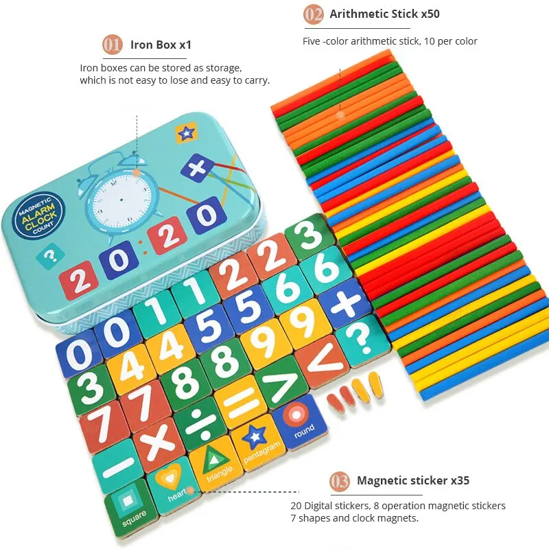 Kids Teaching Aids Plus Subtraction Toy Early Teaching Number Learning Digital Arithmetic Stick 4