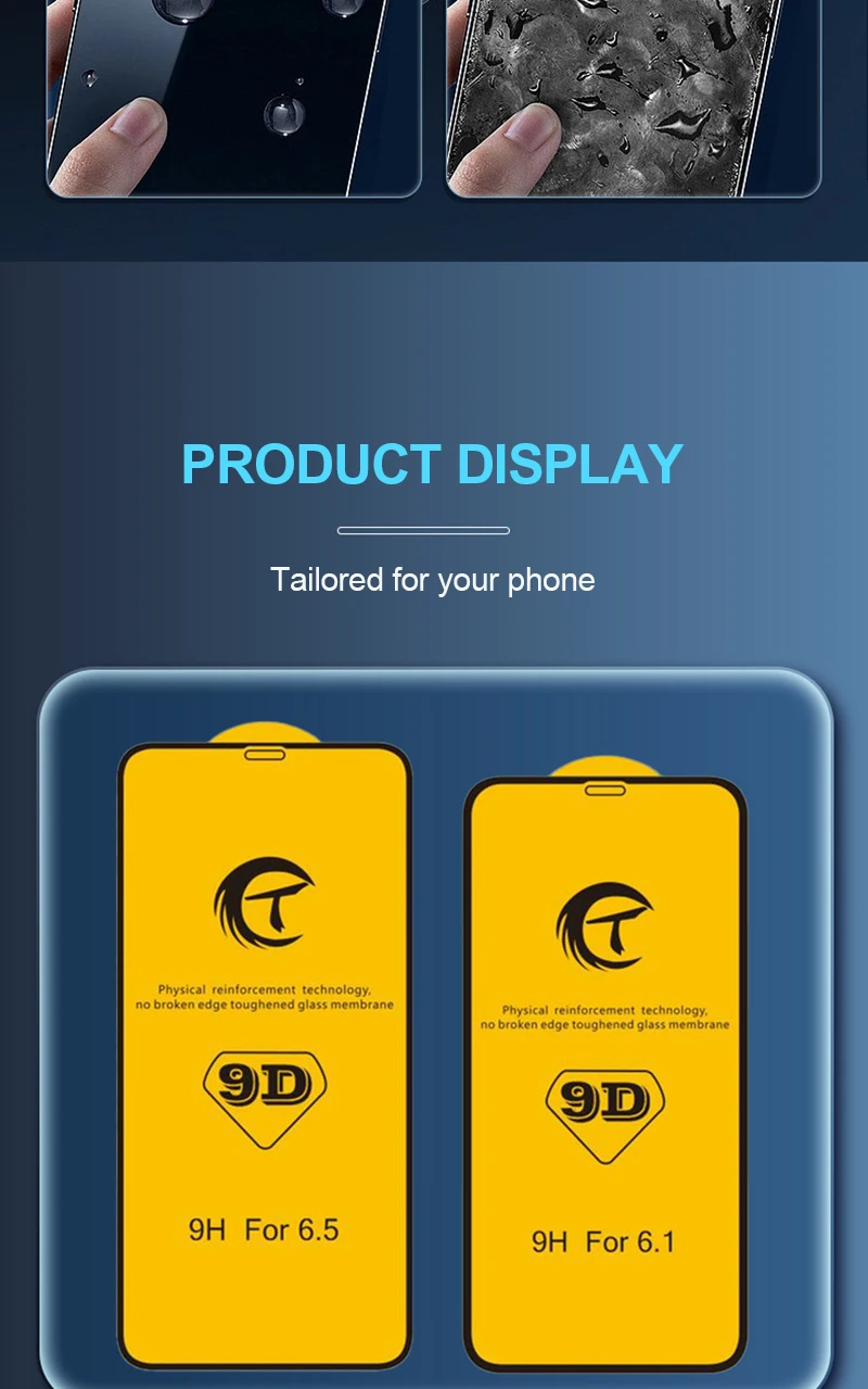 5PCS 9D Screen Protector For IPhone 15 14 13 12 11 Pro Protective For IPhone X XR XS Max 6 6s 7 8 Plus Tempered Glass_voghion.com