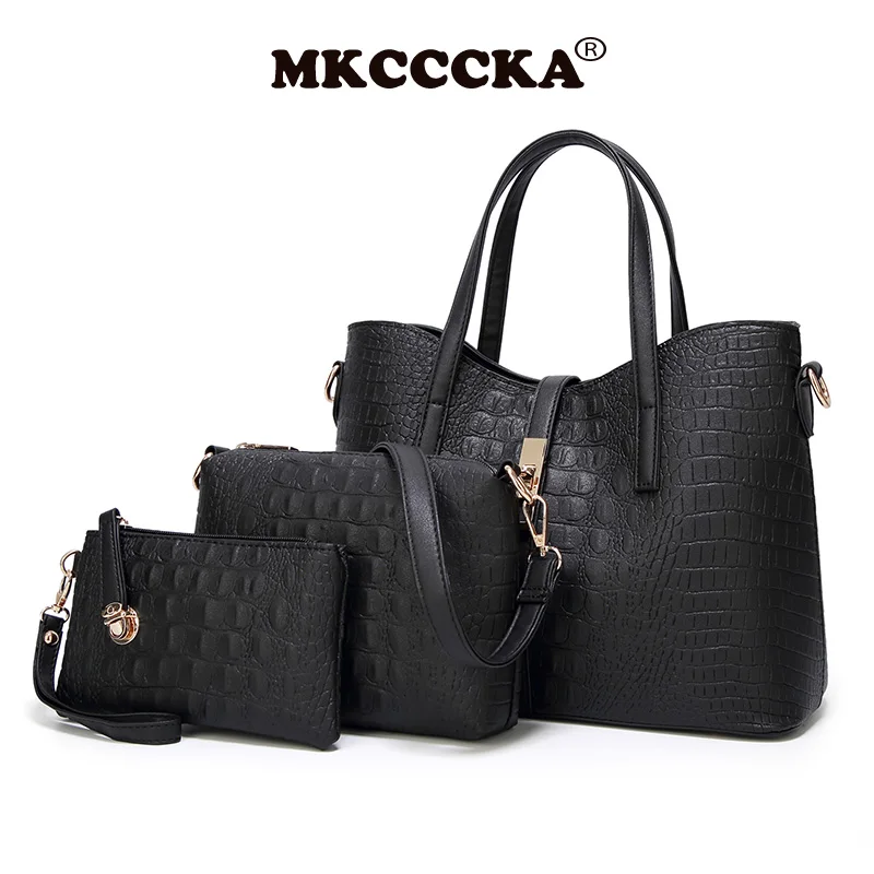 

2024 women's handbag new women's handbag fashion trend women's shoulder bag crocodile pattern handbag mother bag