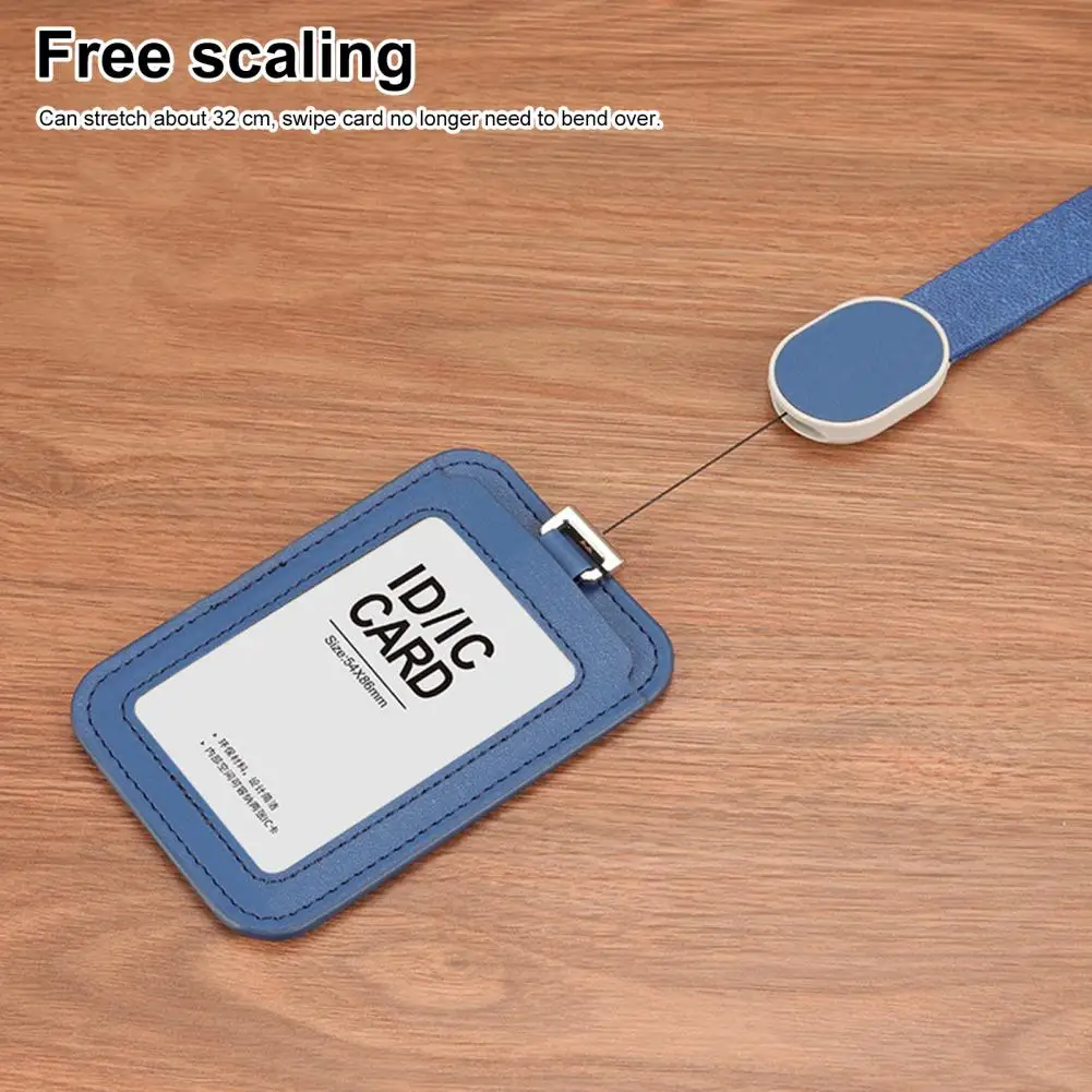 

Transparent Work Card Holder Transparent Design Id Badge Holder with Durable Lanyard Retractable Reel for Work Outdoor