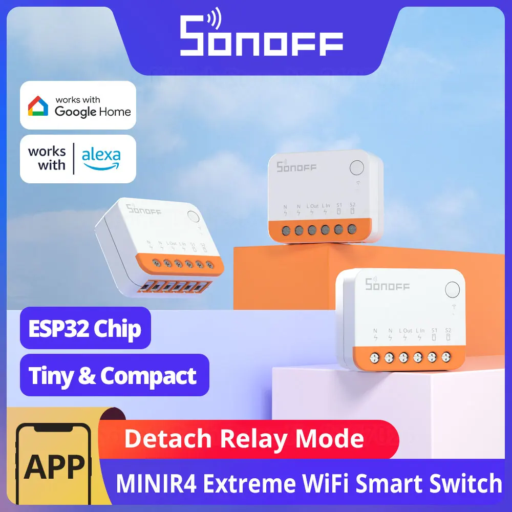 SONOFF-interruptor inteligente con WiFi, dispositivo con modo de  enclavamiento, funciona con persianas eléctricas, ventilador, Alexa,  Google, SmartThings, Alice, 4CHR3, 4chkor3, 4 entradas - AliExpress