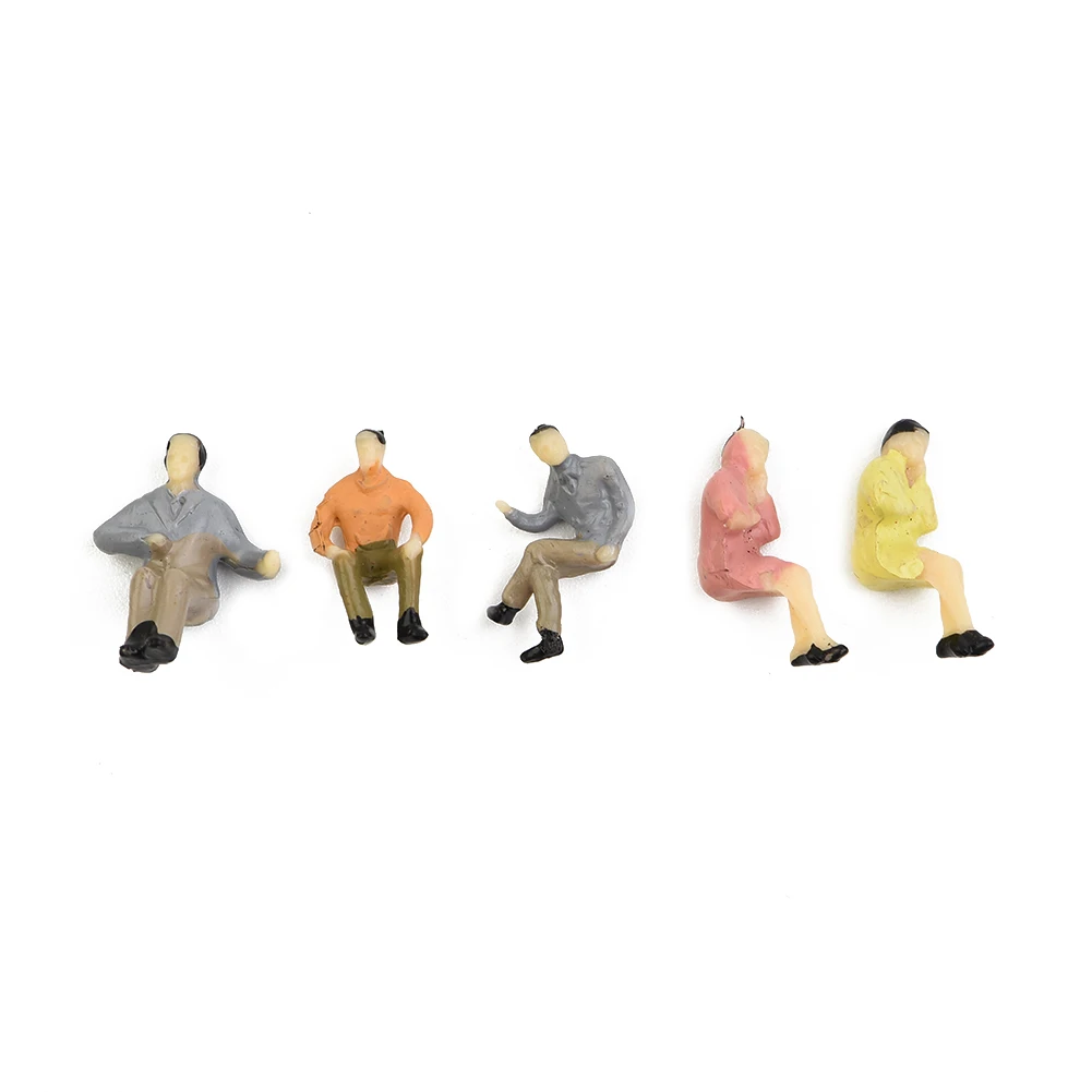 Set De 60 Figurines Assises 1:87 - Passagers, Personnes Pour Maquette HO | Échelle Train | Figurines Plastique