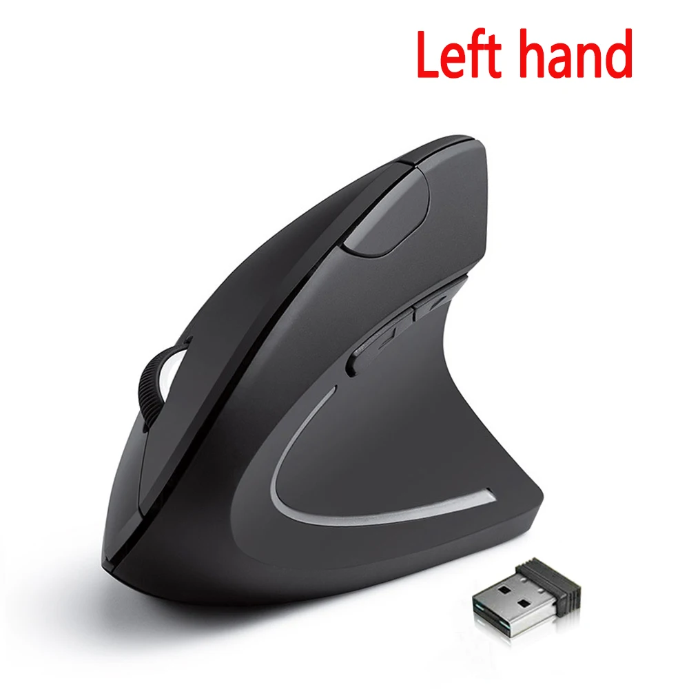 Wireless Vertical Mouse Gaming Mouse USB Computer Mice Ergonomic Desktop Upright Mouse 1600 DPI for PC Laptop Office Home 