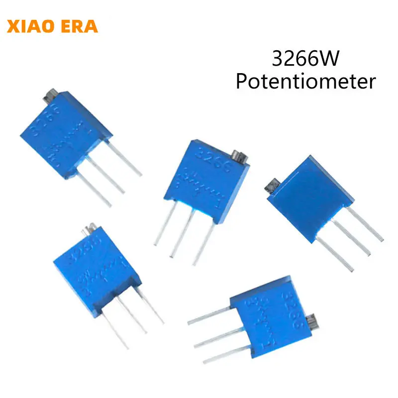 10Pcs 3266W Trimpot Trimmer Potentiometer 100R 500R 1K 2K 5K 10K 20K 50K 100K 200K 500K 1M 3366W-1-105LF 204LF 504LF 202LF 3266 10pcs rv09 vertical 12 5mm shaft 1k 2k 5k 10k 20k 50k 100k 1m 0932 b103 adjustable resistor 0932 3pin seal rotary potentiometer