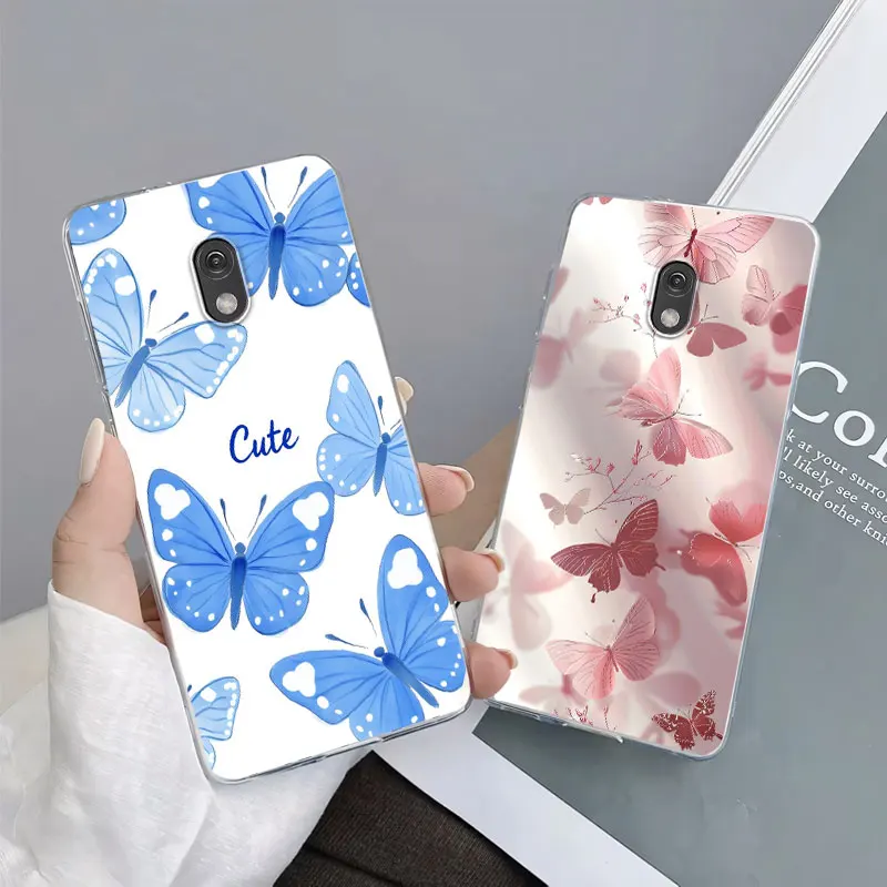 Marble Clear Soft Silicone Phone Case with Lucky Cat Design - Protective Cover