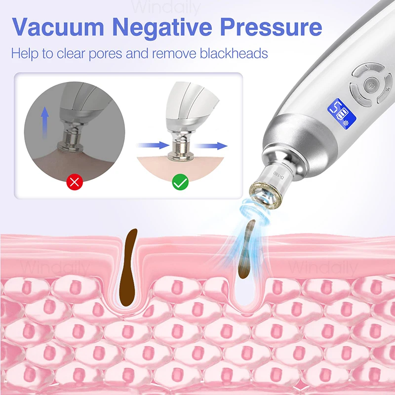 2025 Wireless Diamond Microdermabrasion Machine Blackhead Remover Vacuum Pore Cleaner Facial Skin Care Tool Face Beauty Device