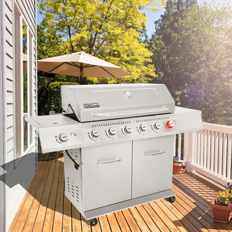 Royal Gourmet 6-Burner Propane Gas Grill Outdoor BBQ