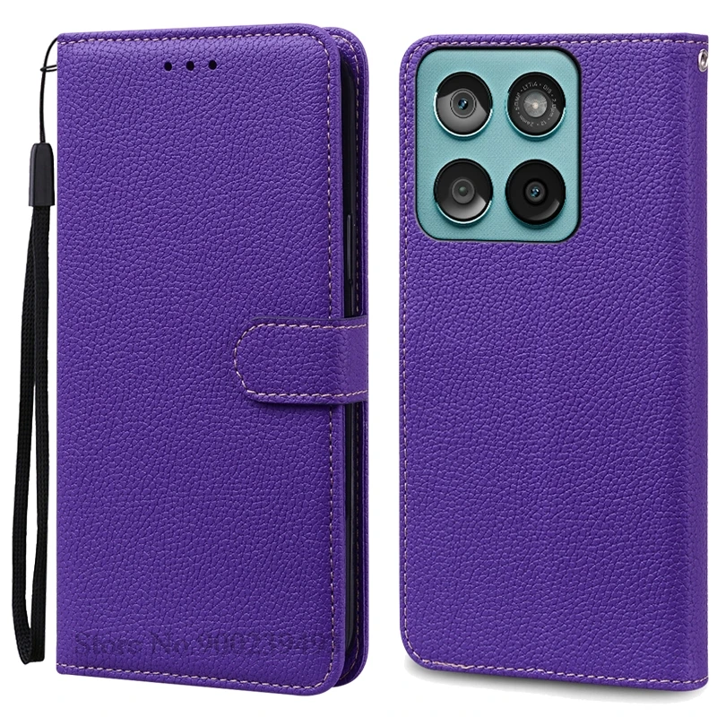 Luxurious Leather Wallet Flip Cover for Motorola Edge 60 Fusion - Stylish Stand Book Design