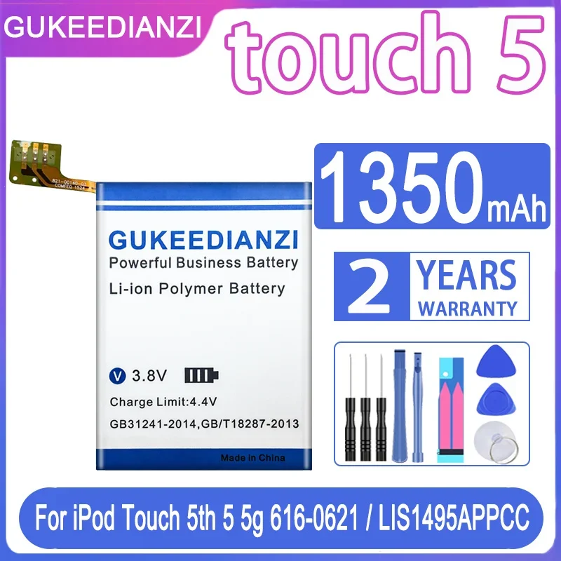 Gukeedianzi Touch 4 5 6 Touch4 Touch5 Touch6 Batteria Per Ipod Touch 5Th 5 5 5G 616-0621/Lis1495Appcc 616-0429 616-0229 Batteria
