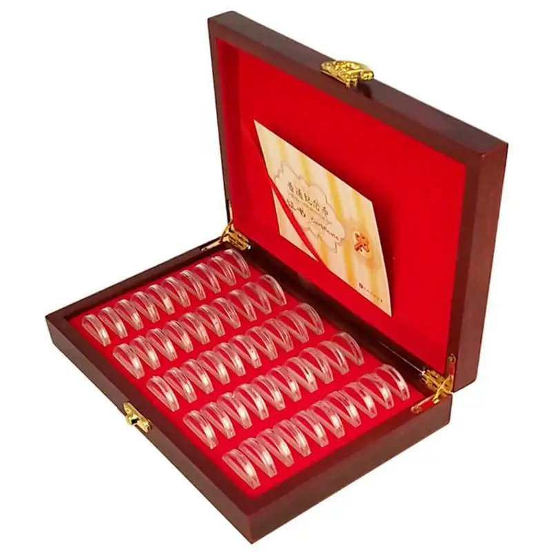 

Commemorative Coin Box Highly Transparent Coin Holder With Gasket Commemorative Coin Organizer For 50 Coins Home Organizer