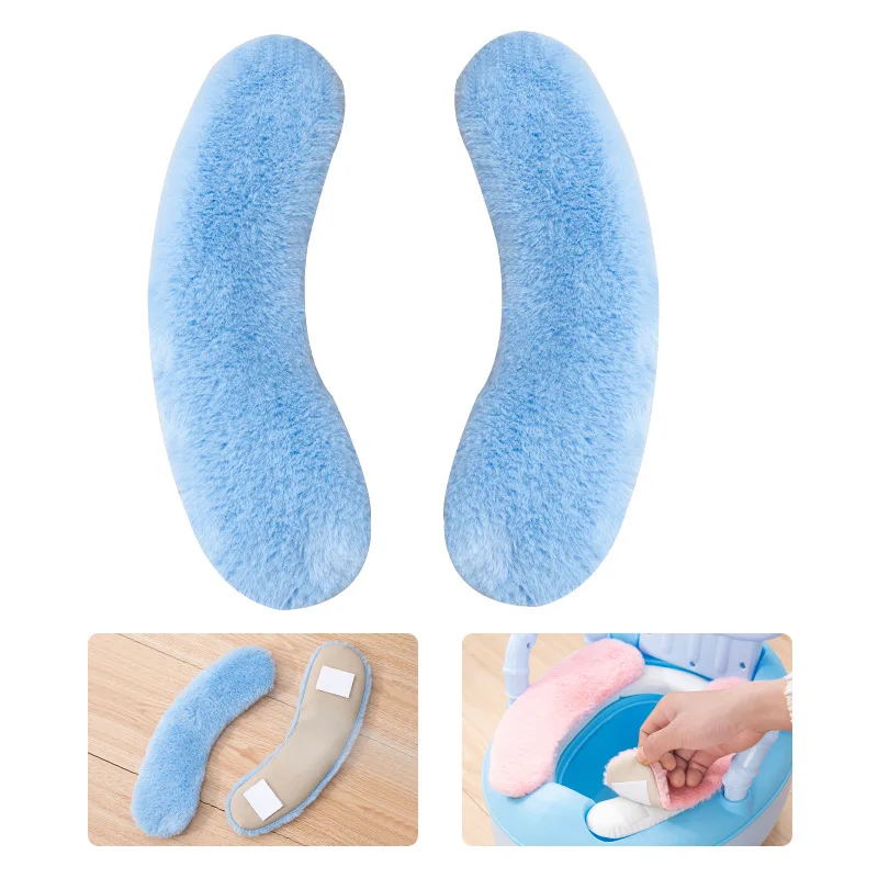 Universal Children toilet seat cover winter soft warm high grade plush cushion paste stain resistant household baby toilet mat 5
