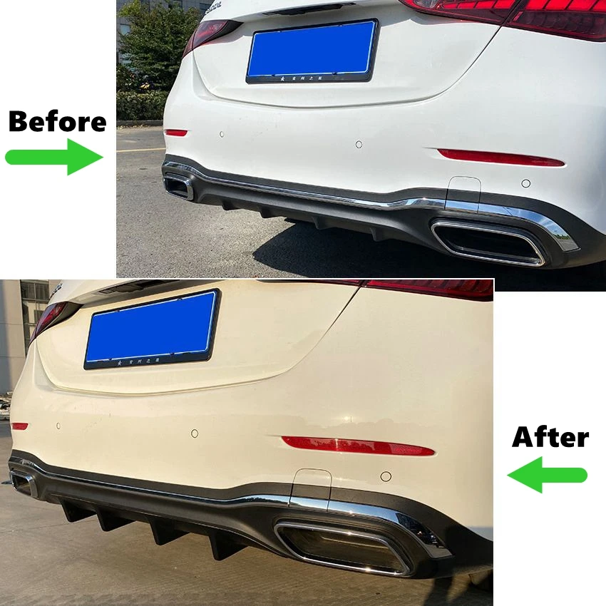 메르세데스-벤츠 C-클래스 W206 C200 C260 C300 AMG 라인 2022-2024 리어 범퍼 디퓨저 립 스플리터 스포일러 보호 가드
