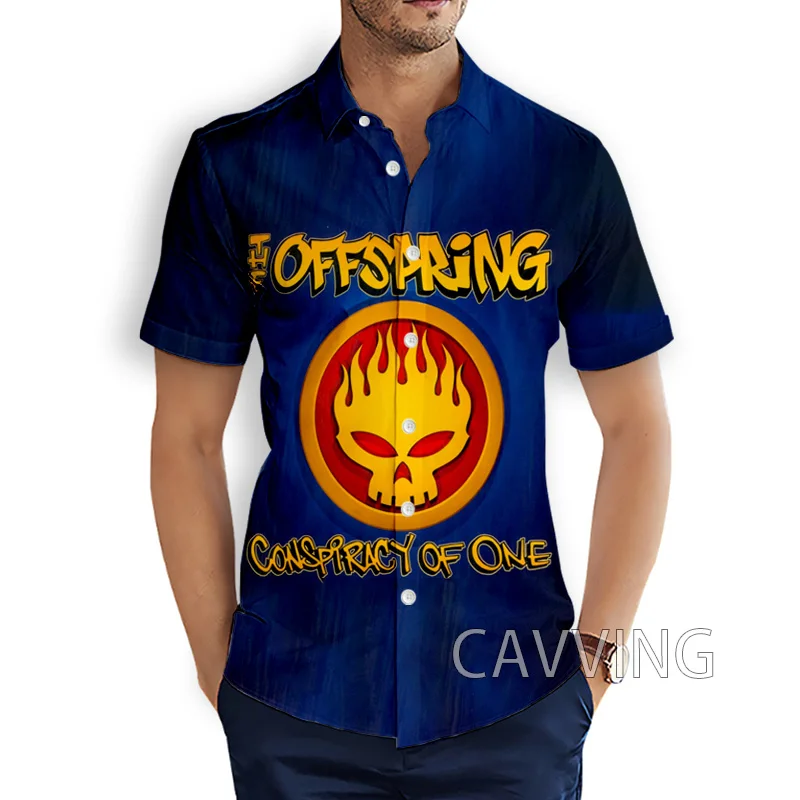 

CAVVING 3D Printed The Offspring Rock Fashion Casual Hawaii Shirts Men's Short Sleeves Loose Breathable Shirts Z01