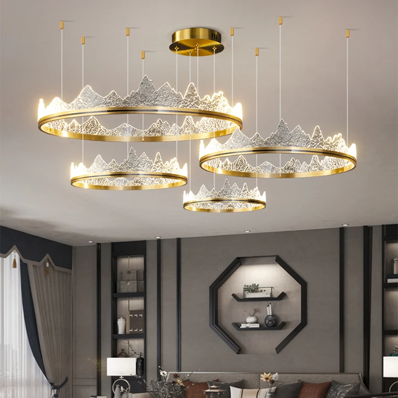 

AiPaiTe Aluminum Acrylic Rock-like LED Chandelier for Bedroom, Living Room，Ceiling chandelier，Chandelier，Ceiling pendant lamp
