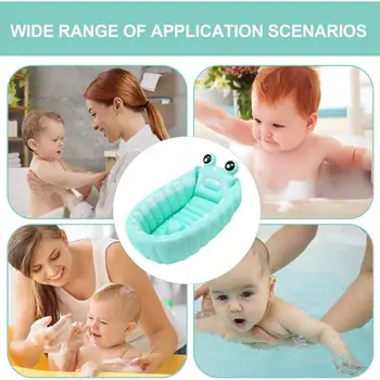 Baby Bathtub With Air Pump Portable Newborn Toddler Bathing Tub With Air Pump Collapsible Shower Basin For Boys And Girls Home 5