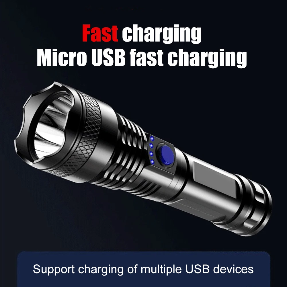 LED Ultra Bright Lantern Micro USB Charging IPX4 Waterproof Camping Fishing Flashlight 3 Gears 250lm 500mAh Outdoor Equipment
