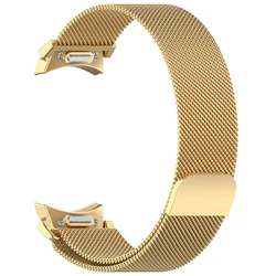 Elegant Milanese Loop Metal Watch Band - Adjustable Stainless Steel Bracelet Strap for Watch 6 classic 43mm (Gold)
