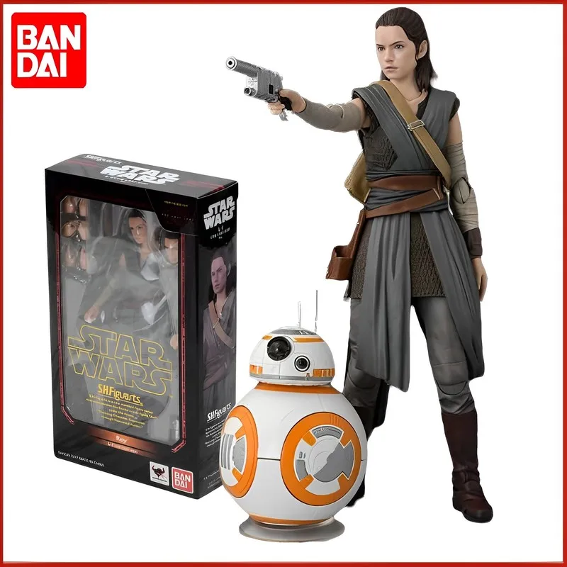 New Bandai Shf Star Wars The Last Jedi Action Figures Rey Skywalker Anime Figure Rey Model Toys For Boys Gifts For Christmas