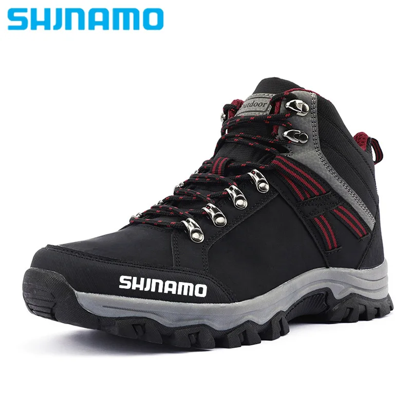 

2024 New High Top Men's Mountaineering Shoes Anti Slip and Durable Off Road Shoes Outdoor Hiking and Fishing Shoes Sports Shoes