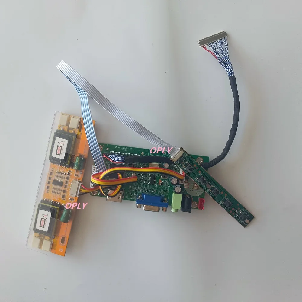 

Плата контроллера 58C HDMI-совместима с VGA для Φ M190PW01 V0 M190PW01 V1 1440x90 0, ЖК-панель, дисплей