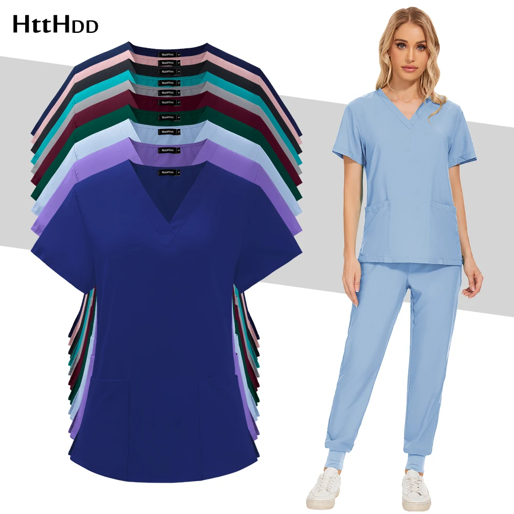 Современная медицинская униформа для мужчин и женщин, скрабы для ухода за ребенком, джоггеры, наборы, медицинская Рабочая одежда