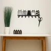 Cute Cat Decorative Hook, 7 Hooks Key Hook Rack, Modern Coat Rack, Cat Decor Wall Mounted Coat Rack Coat Hanger Key Holder 4