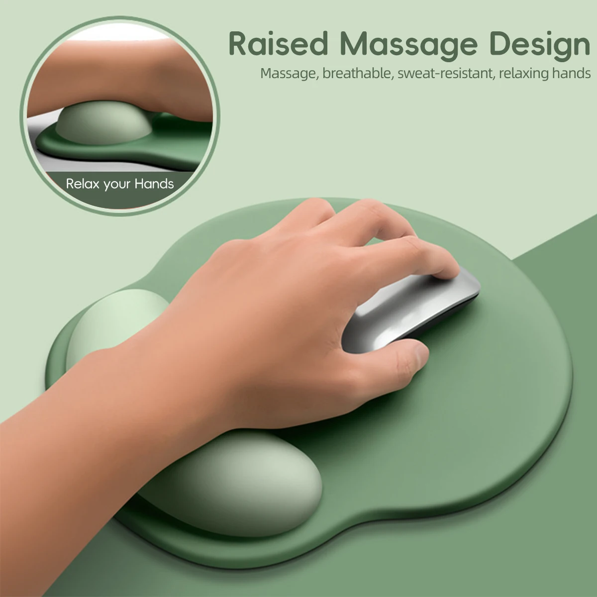 Gradient Soft Gaming Mouse Pad with Wrist Rest for Enhanced Comfort