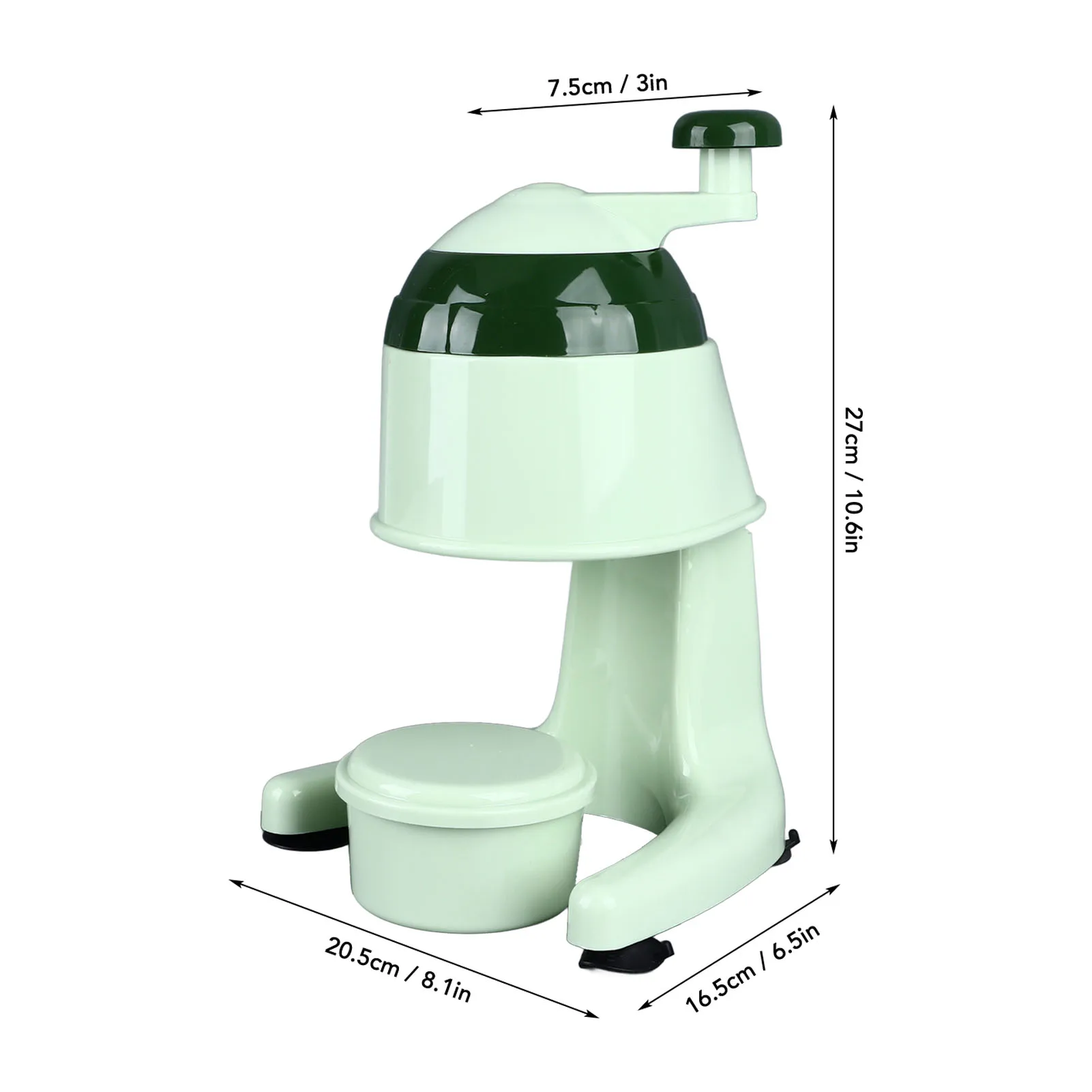 Manual Shaved Ice Machine Easy To Use Portable Small Hand Crank Snow Cone Maker for Home Kitchen Camping