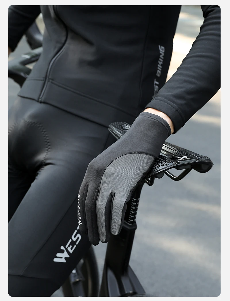 WEST BIKING Fahrradhandschuhe Touchscreen Vollfinger-Fahrradhandschuhe für Männer Frauen Anti-Rutsch-atmungsaktive MTB-Rennradhandschuhe – Detail 11