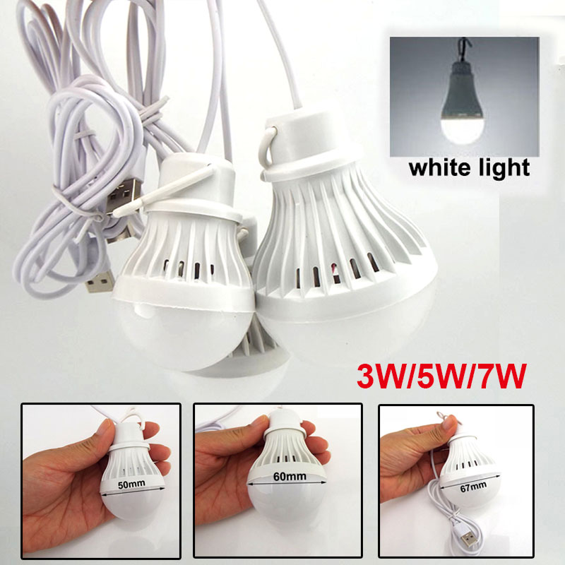 LED Lantern Portable Camping Lamp Mini Bulb 5V USB Power Book Light Reading Student Study Table Lamp Super Birght for Outdoor