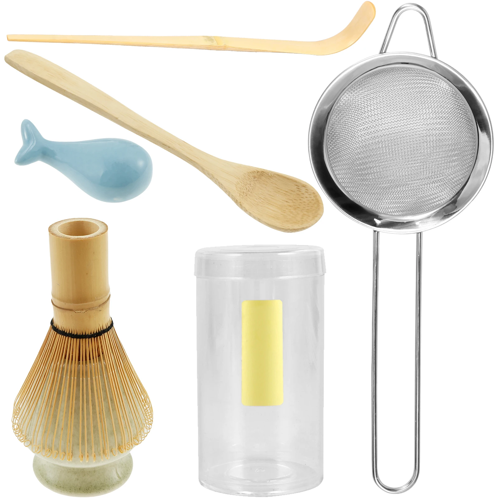 6Pcs Bamboo Wood Matcha Whisk Set for Home Easy to Clean Rust Resistant Japanese Matcha Scoop Kit tea cup set