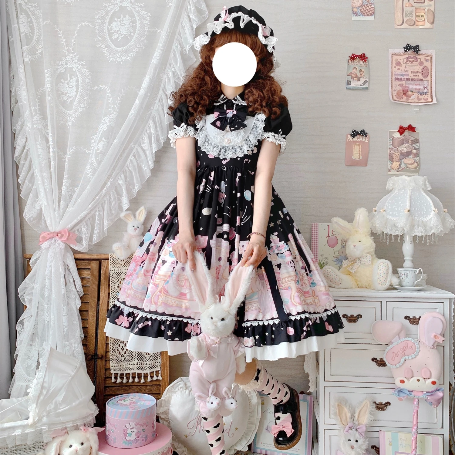 Em promoção! Jsk Lolita Vestido Vitoriano Princesa De Bolinhas Vermelhas  Kawaii Sem Mangas Cinta Macia Feminino Boneca, Vestidos De Roupas Kawaii