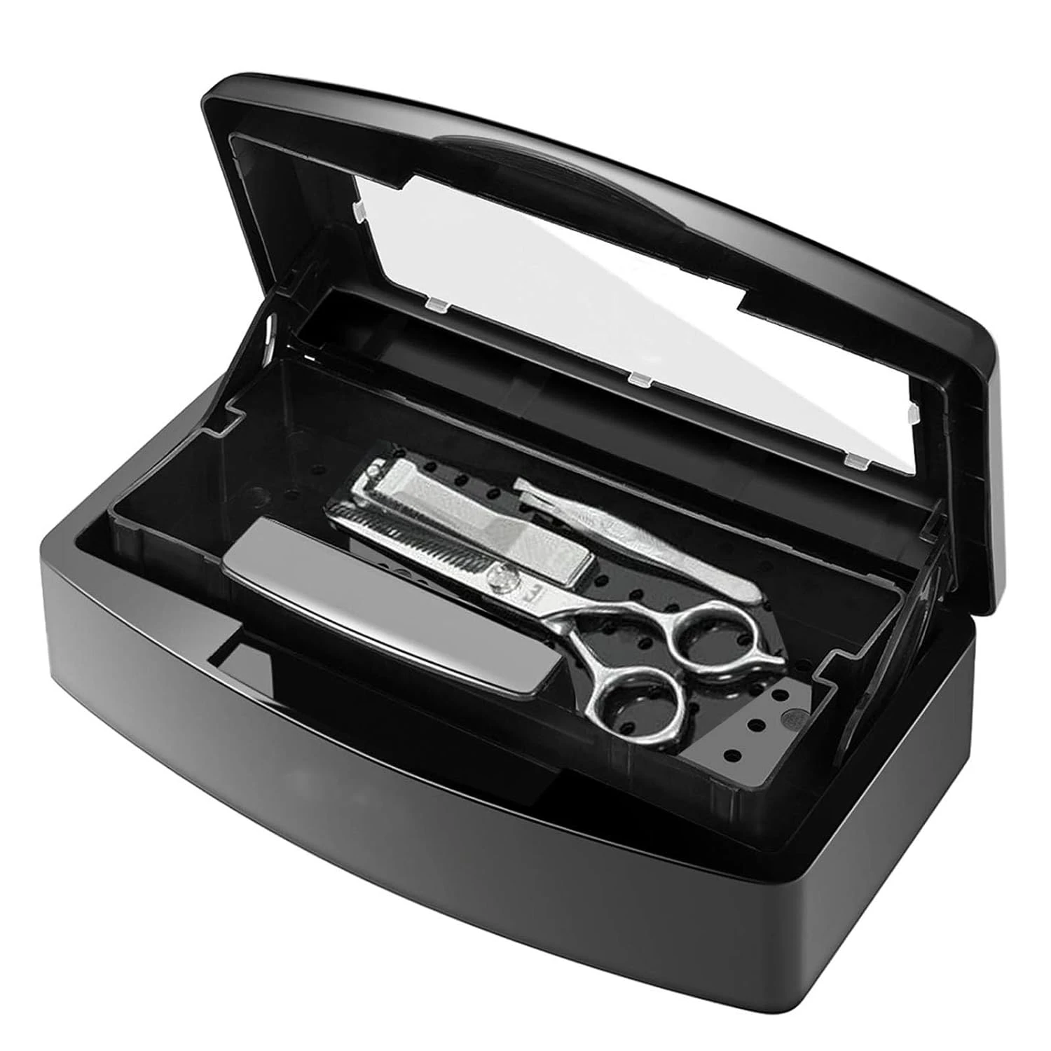 Sterile and Professional AROMED Plastic Nail Tool Sterilizer Box-Perfect Hygienic Solution for Hair Salon and Nail Esthetician