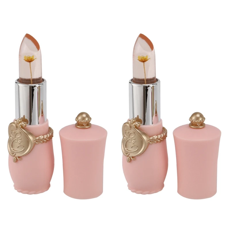 

2 шт., губная помада с яркими цветами и кристаллами