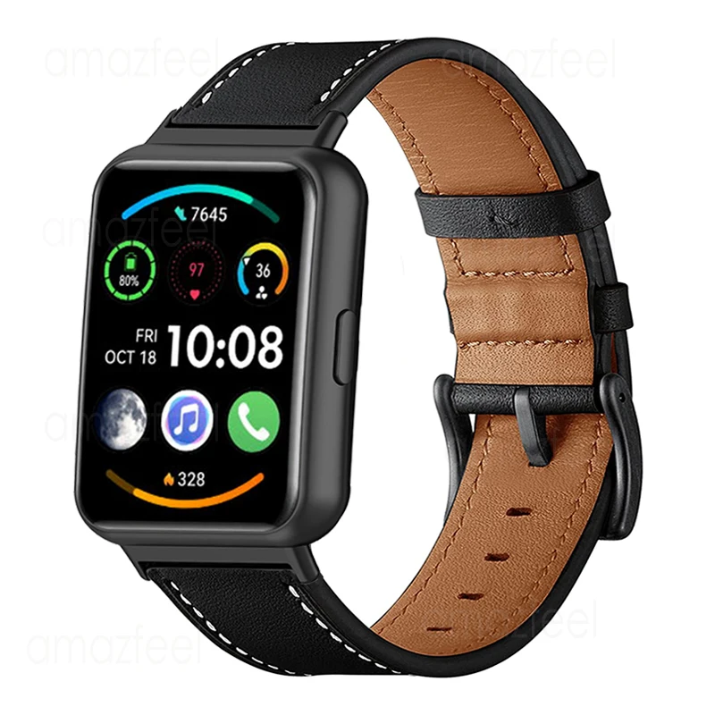 

Genuine Leather Strap For Huawei Watch Fit 2 Smart Watch Band Soft Material Lightweight Bracelets For Huawei Watch Fit Wristband