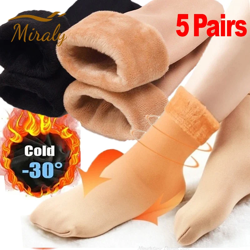 Wholesale Winter Warm Thicken Fleece Short Socks Women Thermal Cashmere Wool Socks Snow Velvet Boots Home Floor Calcetines Mujer Best Sellers In Women's Clothing
