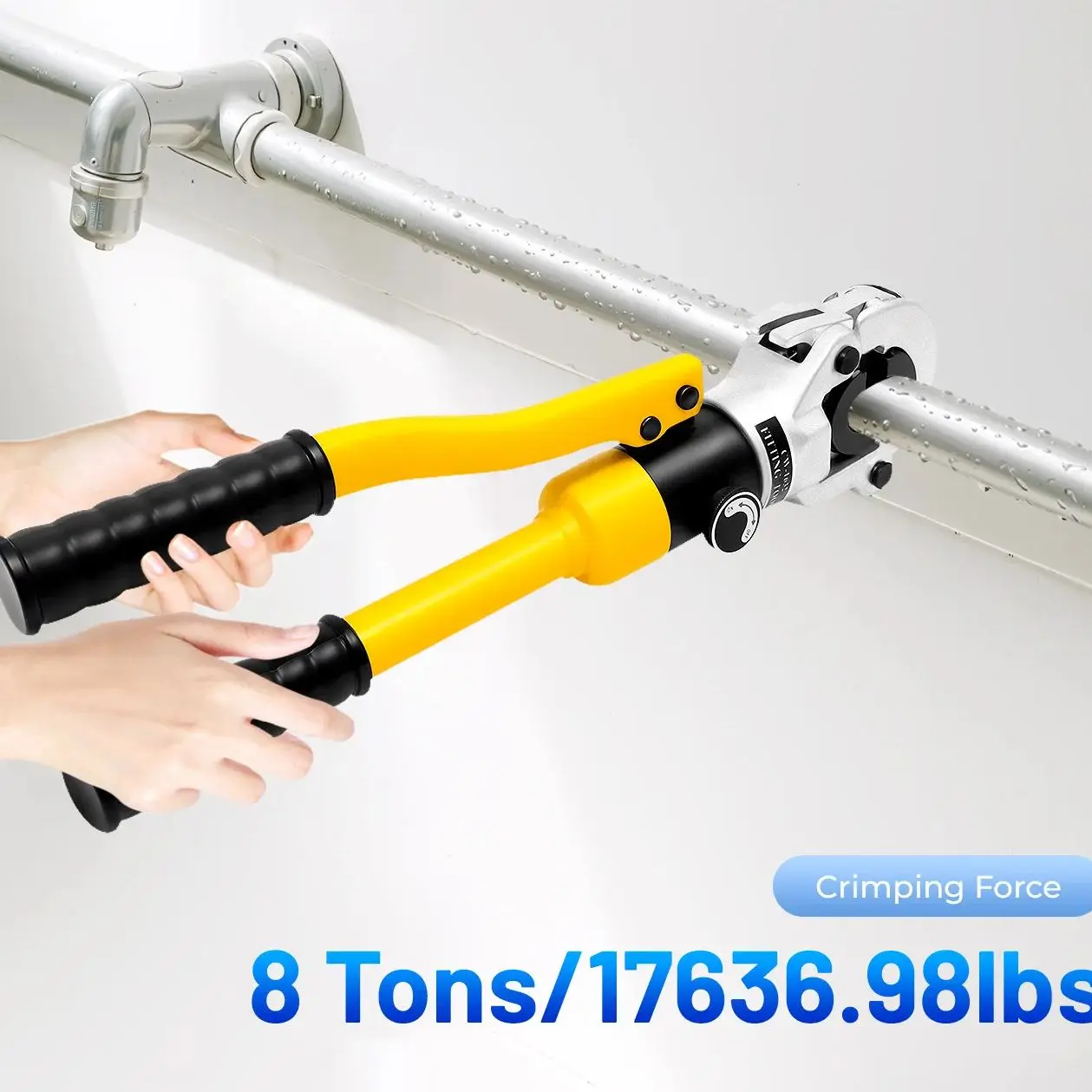 Portable Hydraulic Crimping Tool 16/20/25/32mm Crimping Tool Crimping Tool w/ Crimping Dies for Crimping Aluminum-Plastic Pipes