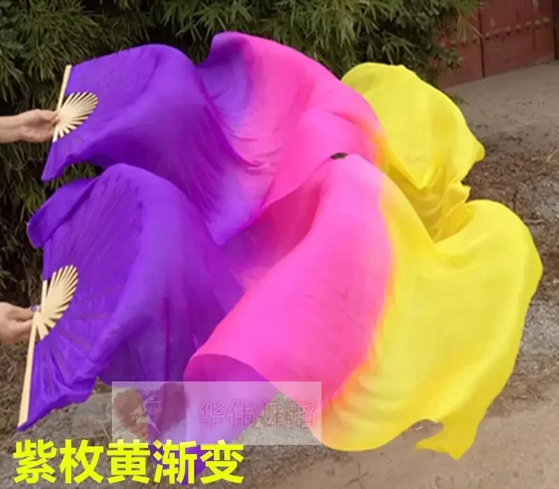 

High Quality Silk Belly Dance Fan Dance 100% Real Silk Veils Left+right On Sale White+turquoise+royal Blue Fast Delivery