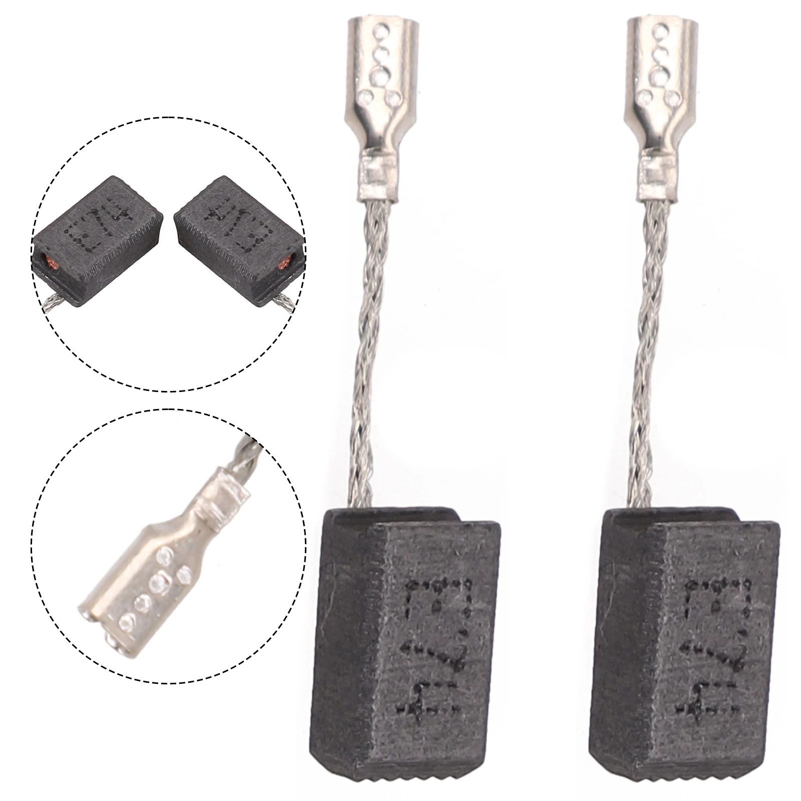 

4pcs Carbon Brush 6.5x8x13mm For GWS 7-100/GWS 7-115 E/GWS 7-12 Imported Material Self-stop Protection Angle Grinder Spare Parts