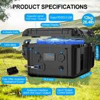 Batterie Lifepo4 12V100Ah 120Ah, batteries rechargeables 4S1P avec BMS, pour l'extérieur, pour camping-car, bateau, pêche, recharge solaire 6