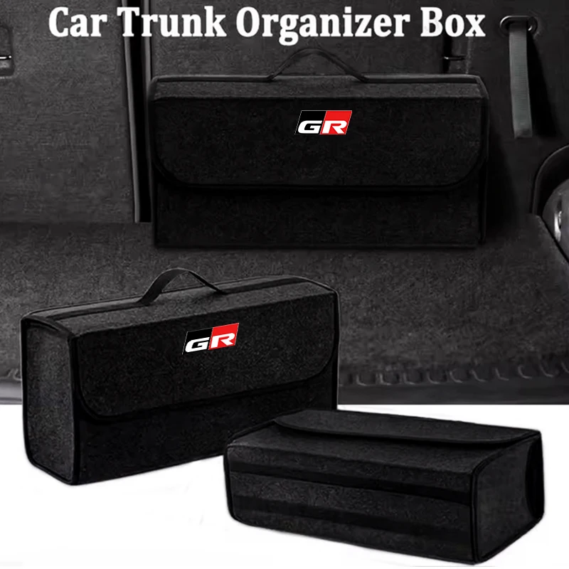 Auto Stamm Lagerung Tasche Filz Verstauen Box Werkzeuge Organizer Zubehör Für Toyota Corolla Yaris Aygo Prius CHR Camry Auris Avensis