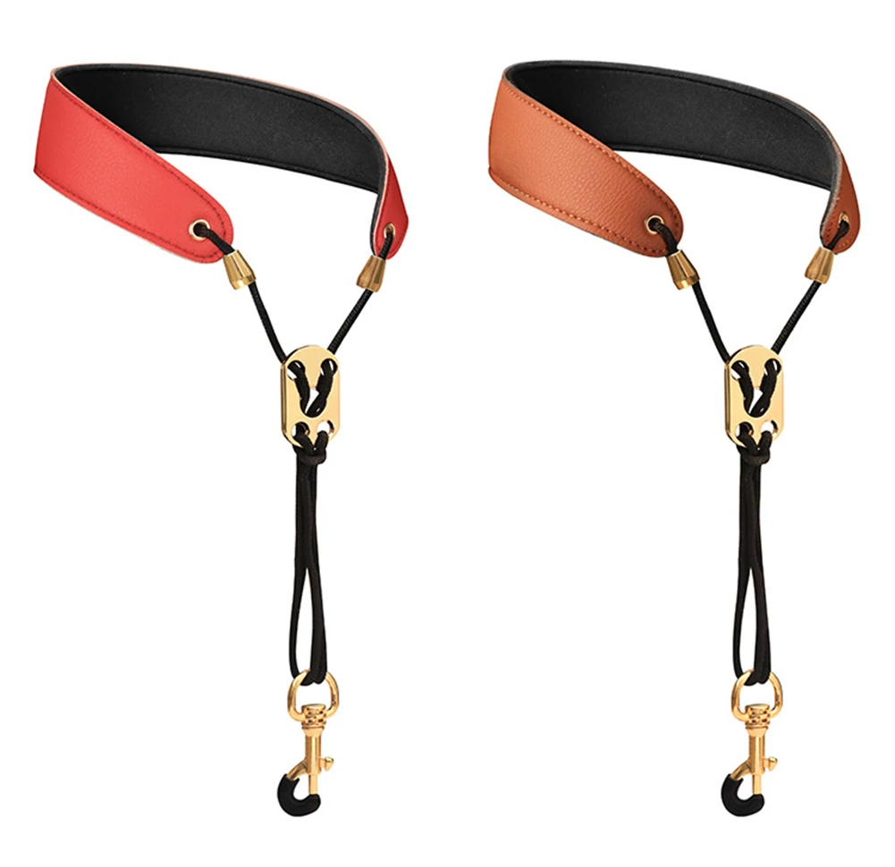 For Bassoon For Most Bass Clarinet For Oboe For Saxophone Parts Saxophone Neck Strap Brown Blue PU Leather Red
