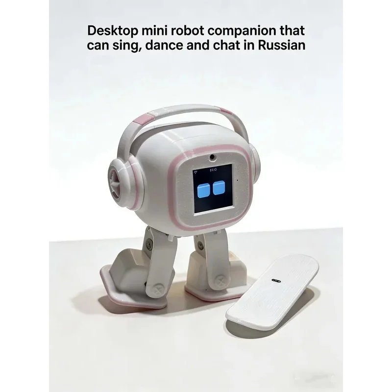 AI Interactive Desktop Mini Robot, Multilingual Smart Chat Companion, Dancing Robot with Rechargeable Skateboard, Creative 3